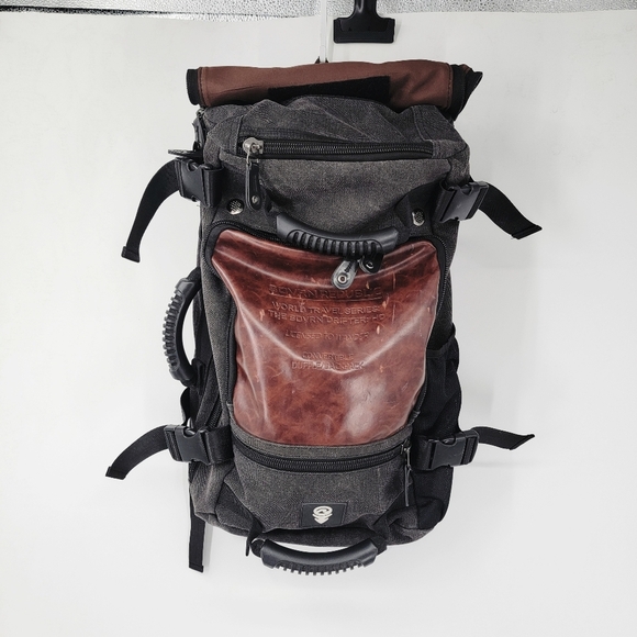 Sovrn Republic Convertible Duffle Backpack Drifter Rugged Weekender Travel Bag - Picture 2 of 16